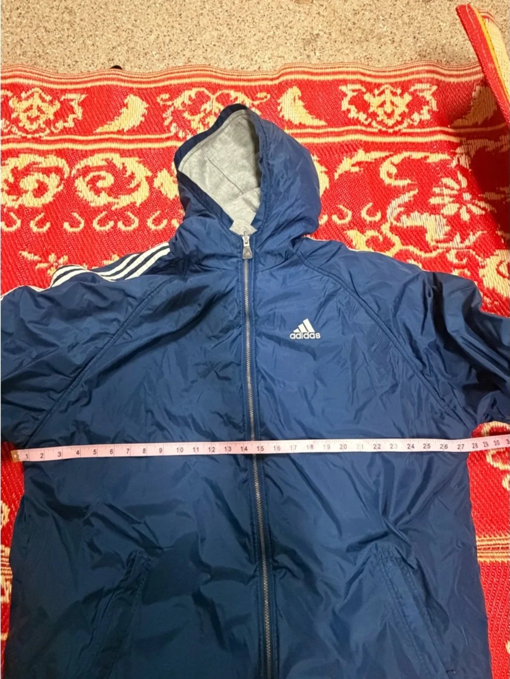90s Vtg ADIDAS Reversible Jacket Bomber Fleece Lined Mens Sz XXL Windbreaker Y2K